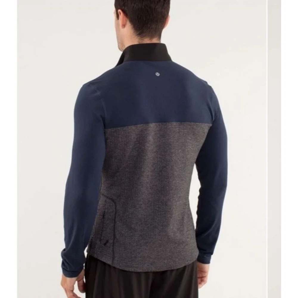 Lululemon 1/2 Zip Pullover Jacket Blue Stretch Men Size Small